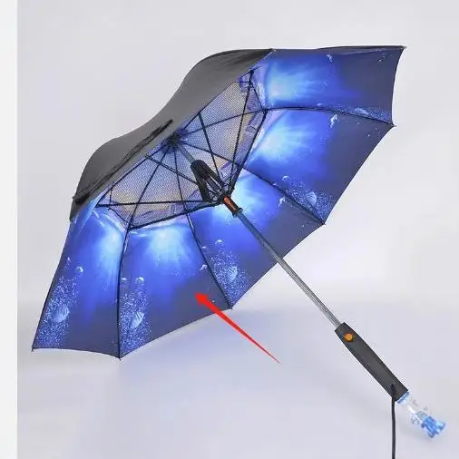 Home Garden Creative umbrella power bank fan umbrella long handle black tape anti-UV sunny belt fan umbrella with spray sunshade
Home Garden Creative umbrella power bank fan umbrella long handle black tape anti-UV sunny belt fan umbrella with spray sunshade