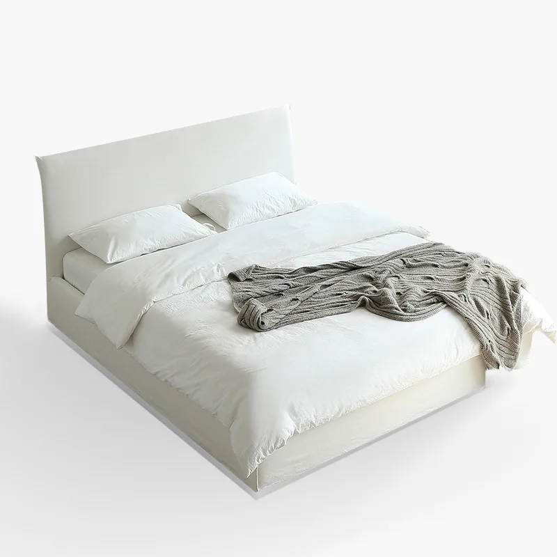 Yunxiu natural linen fabric bed can be fully dismantled and washed, cream wind house silent wind master bedroom
Yunxiu natural linen fabric bed can be fully dismantled and washed, cream wind house silent wind master bedroom