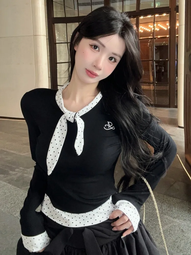 Pure Desire Women's Long Sleeve T-Shirt Autumn New Style Knitted Base Shirt Beautiful Inner Wear Fashion Top Polka Dot Design
Pure Desire Women's Long Sleeve T-Shirt Autumn New Style Knitted Base Shirt Beautiful Inner Wear Fashion Top Polka Dot Design