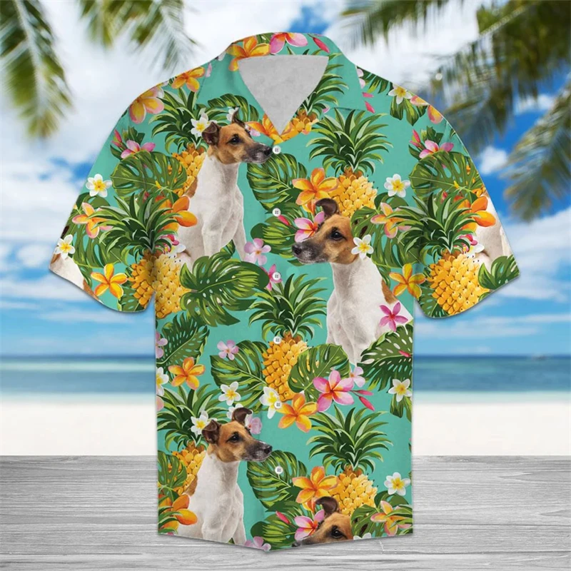 Tropical Pineapple Dog Pattern Hawaiian Shirts Summer Casual Short Sleeve 3D Printed Shirt Loose Breathable Dog Lover Blouse
Tropical Pineapple Dog Pattern Hawaiian Shirts Summer Casual Short Sleeve 3D Printed Shirt Loose Breathable Dog Lover Blouse