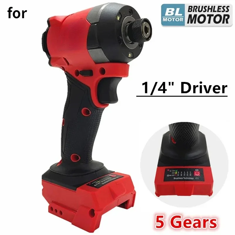For 18V Milwaukee Battery Brushless Electric Screwdriver 1/4 Inch Hex Cordless Driver 5 Gears Impact Drill Repair Power Tools
For 18V Milwaukee Battery Brushless Electric Screwdriver 1/4 Inch Hex Cordless Driver 5 Gears Impact Drill Repair Power Tools