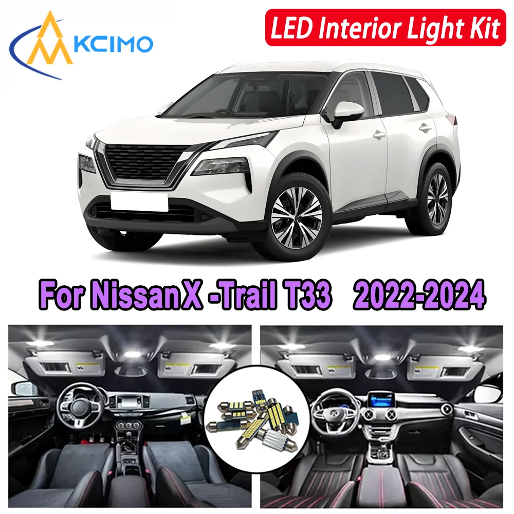For Nissan X -Trail T33 2022 2023 2024 Premium Bright LED Interior Dome Map Trunk Light Kit Car Led Lamps Canbus Car LED Lights 
For Nissan X -Trail T33 2022 2023 2024 Premium Bright LED Interior Dome Map Trunk Light Kit Car Led Lamps Canbus Car LED Lights