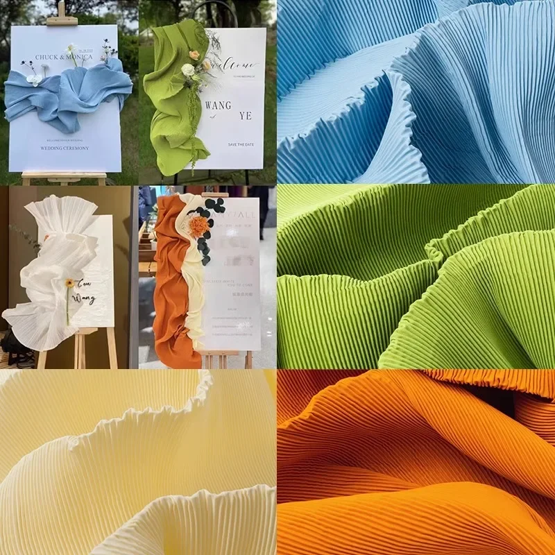 Pleated Fabric Medium Thick By The Meter for DIY Creative Drawing Board Designer Dress Cloth Sewing Fashion Crisp Black White
Pleated Fabric Medium Thick By The Meter for DIY Creative Drawing Board Designer Dress Cloth Sewing Fashion Crisp Black White