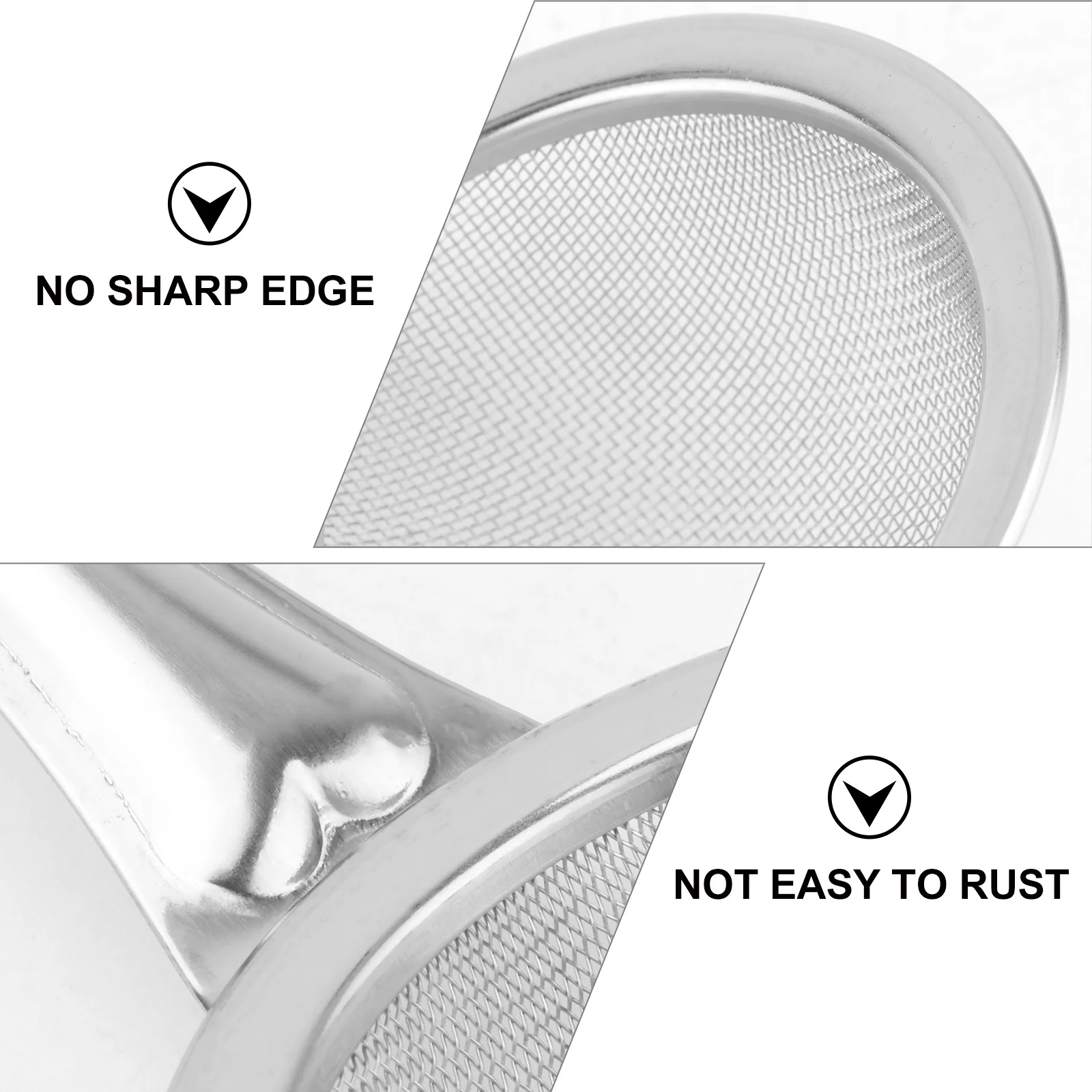 2Pcs Stainless Steel Flour Sieve Safe Anti-Rust Kitchen Baking Tool Silver Flour Sieves Stainless Steel Sifter
2Pcs Stainless Steel Flour Sieve Safe Anti-Rust Kitchen Baking Tool Silver Flour Sieves Stainless Steel Sifter