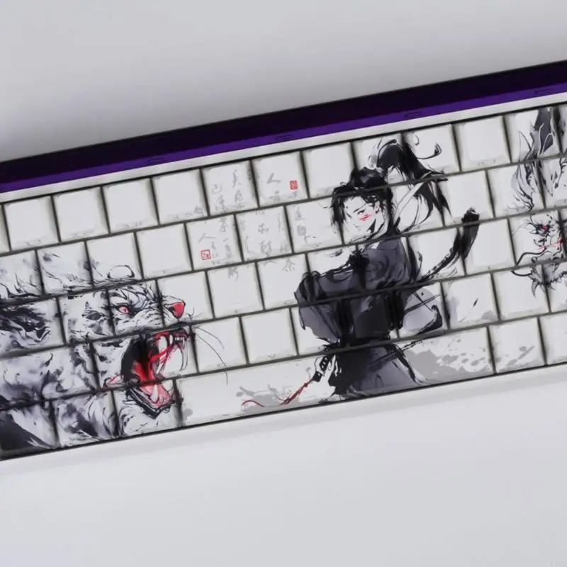 PBT Keycaps Set Dragon Theme Side Print Keycap For Mechanical Keyboards 896C