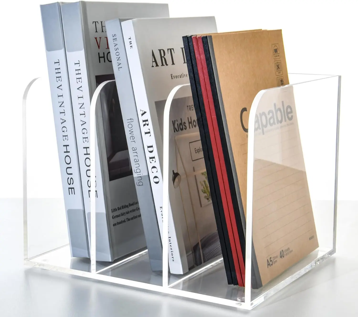 Прозрачный акриловый держатель для журнальных файлов с 3 отделениями — настольный органайзер для документов, планшетов, книг в офисе, дома, класса
Прозрачный акриловый держатель для журнальных файлов с 3 отделениями — настольный органайзер для документов, планшетов, книг в офисе, дома, класса