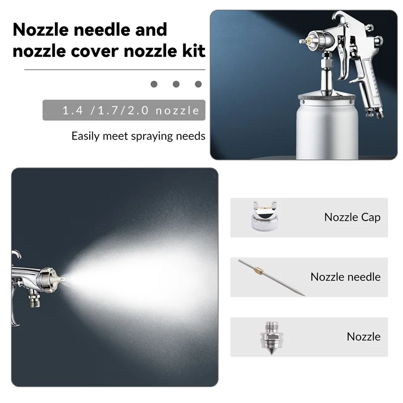 2025 Trend Spray Tool Nozzle 1.4 Mm/1.7Mm/2.0Mm Nozzle Needle And Nozzle Cap Nozzle Kit Air Paint Kit Air Spray Tool Parts 
2025 Trend Spray Tool Nozzle 1.4 Mm/1.7Mm/2.0Mm Nozzle Needle And Nozzle Cap Nozzle Kit Air Paint Kit Air Spray Tool Parts