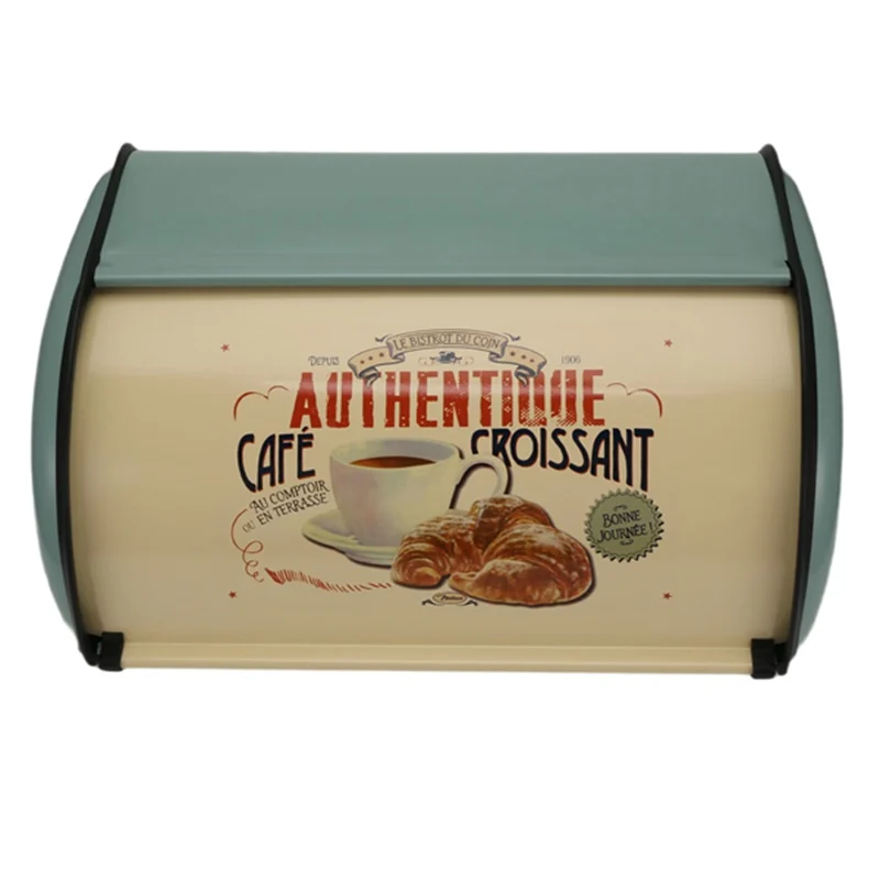 A57X-Vintage Bread Box Storage Bin Rollup Top Light Blue Small Powder Coated Bread Iron Snack Boxes Food Containerfor Kitchen Ho
A57X-Vintage Bread Box Storage Bin Rollup Top Light Blue Small Powder Coated Bread Iron Snack Boxes Food Containerfor Kitchen Ho