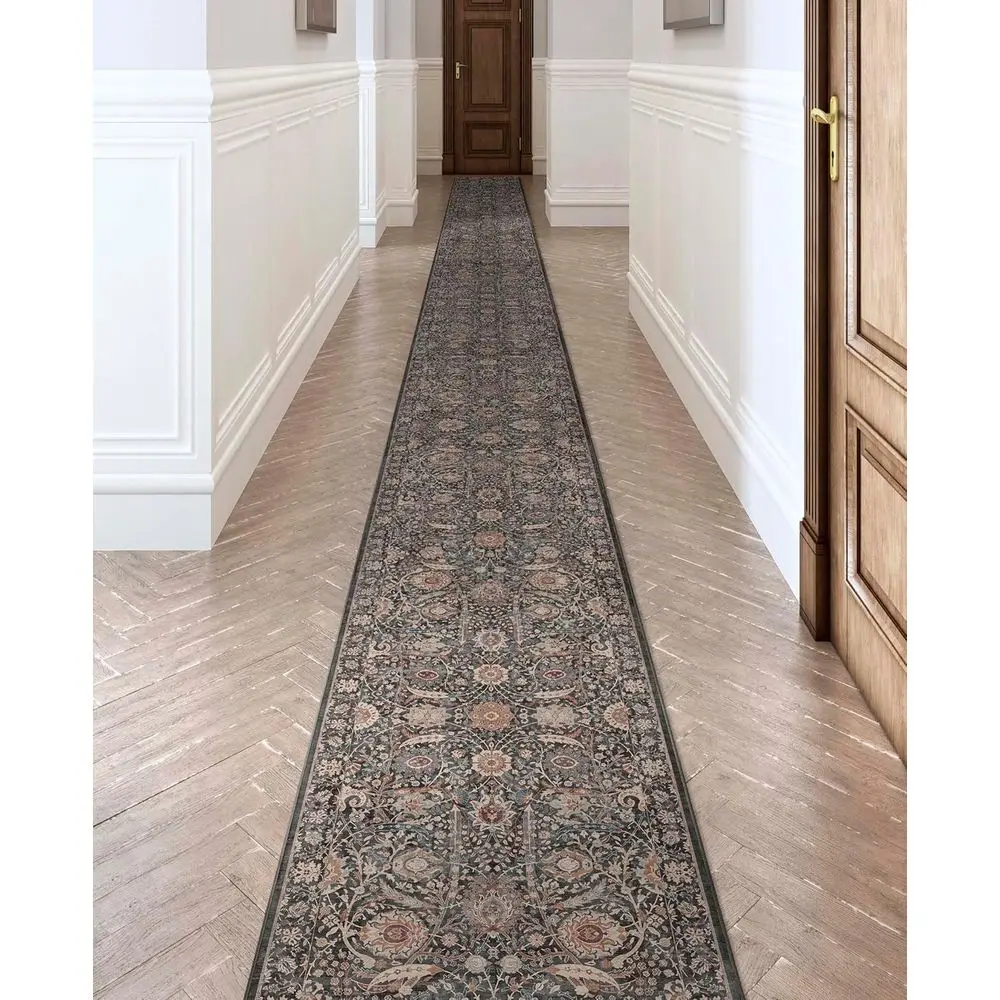 Charcoal Grey Oriental Runner Rug, 25' x 1', Perfect for Hallways, Staircases, and High-Traffic Areas with Vintage-Inspired Low
Charcoal Grey Oriental Runner Rug, 25' x 1', Perfect for Hallways, Staircases, and High-Traffic Areas with Vintage-Inspired Low