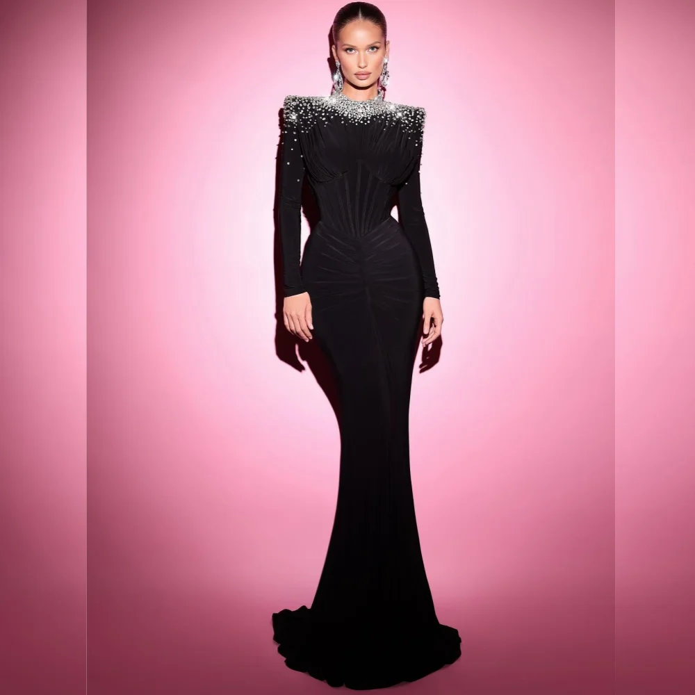 Customized Classic Exquisite Jersey Sequined Pleat Trumpet High Collar Long Dresses Bespoke Occasion Casual
Customized Classic Exquisite Jersey Sequined Pleat Trumpet High Collar Long Dresses Bespoke Occasion Casual