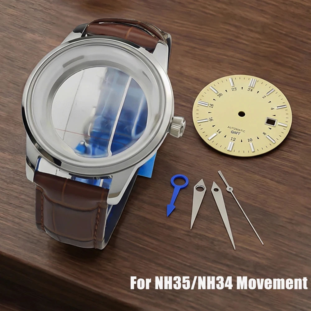 Mod kit Fit 35mm Dial For NH35/NH34 Automatic Movement Leather Strap Mod Parts Watch Stainless Steel Case+Stap Refit Mod
Mod kit Fit 35mm Dial For NH35/NH34 Automatic Movement Leather Strap Mod Parts Watch Stainless Steel Case+Stap Refit Mod