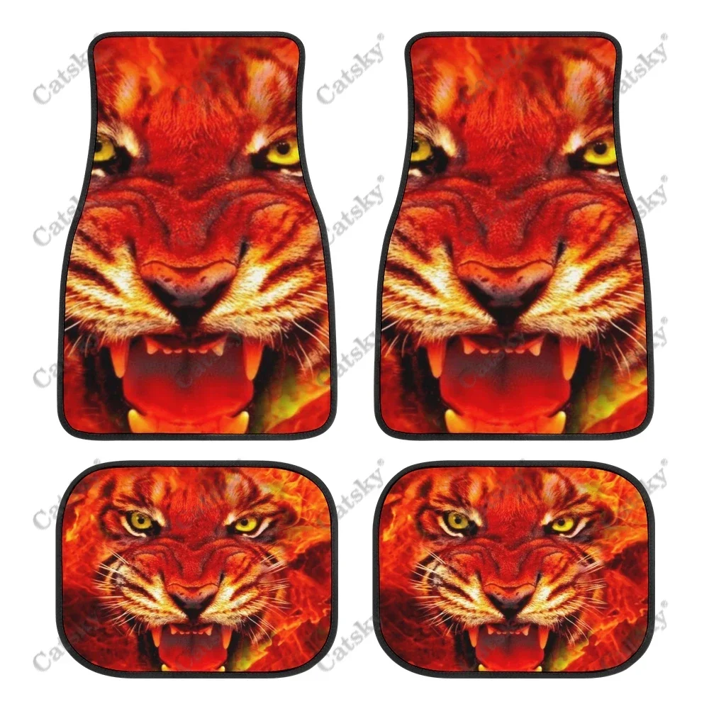 Angry Tiger Car Floor Mats Full Set 4 Pcs Universal Car Front Rear Floor Carpet Set Heavy-Duty Vehicle Floor Protection Rug 
Angry Tiger Car Floor Mats Full Set 4 Pcs Universal Car Front Rear Floor Carpet Set Heavy-Duty Vehicle Floor Protection Rug