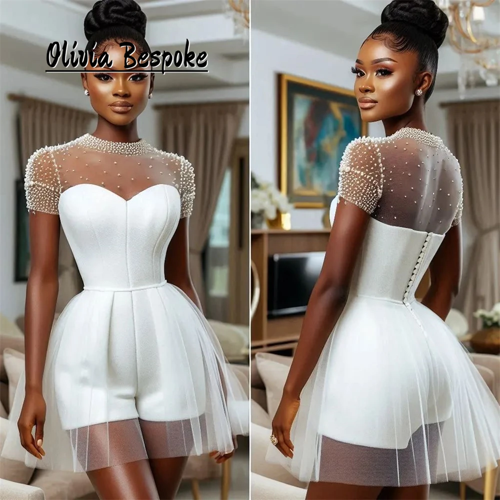 Absorbing Aso Ebi Wedding Dresses For Brides 2025 Beads Short Sleeves African Bridal Reception Gowns robe de mariée Customized
Absorbing Aso Ebi Wedding Dresses For Brides 2025 Beads Short Sleeves African Bridal Reception Gowns robe de mariée Customized