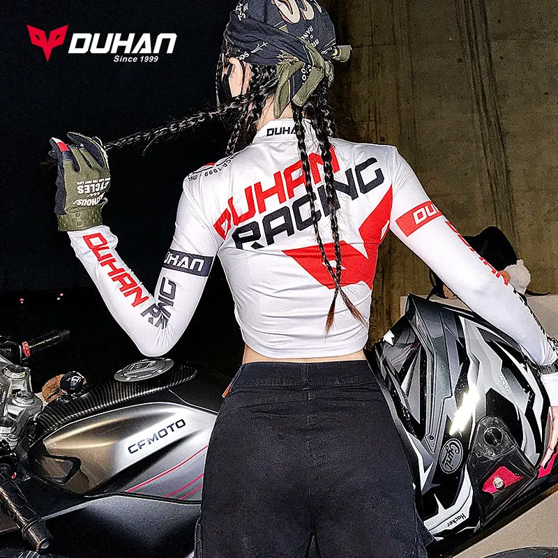 DUHAN Women Quick Dry T-Shirt Summer Mock Neck Printed Crop Skinny Sexy Euro American Style Motorcycle Riding
DUHAN Women Quick Dry T-Shirt Summer Mock Neck Printed Crop Skinny Sexy Euro American Style Motorcycle Riding