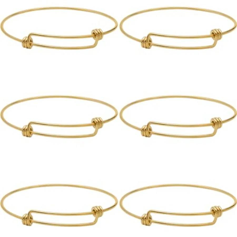 6Pcs Expandable Blank Bangle Bracelets Real 18K Gold Plated Stainless Steel Adjustable Wire Bracelets for Jewelry Making DIY Cr
6Pcs Expandable Blank Bangle Bracelets Real 18K Gold Plated Stainless Steel Adjustable Wire Bracelets for Jewelry Making DIY Cr