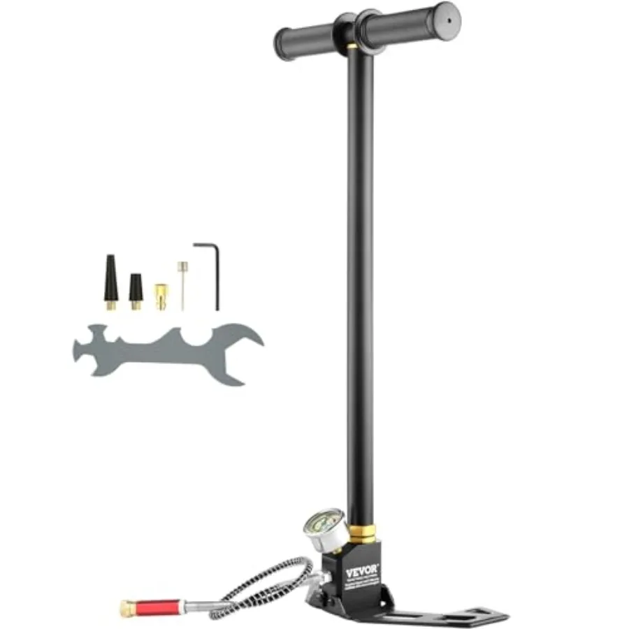 VEVOR High Pressure Hand Pump 3 Stage Airgun PCP Filling Stirrup Pump 30MPA Black
VEVOR High Pressure Hand Pump 3 Stage Airgun PCP Filling Stirrup Pump 30MPA Black