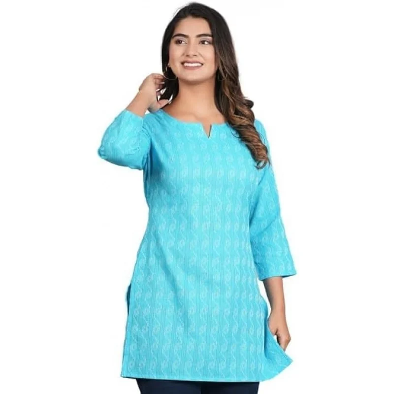 Traditional Cotton Print Kurta Office Short Kurti Tops Tunics for Women
Traditional Cotton Print Kurta Office Short Kurti Tops Tunics for Women
