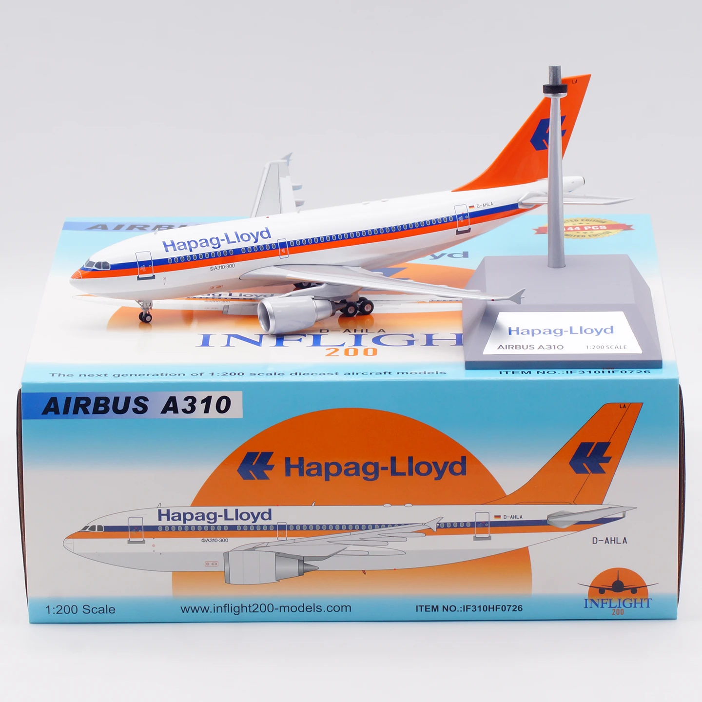 IF310HF0726 Alloy Collectible Plane Gift INFLIGHT 1:200 Hapag-Lloyd Airbus A310-300 Diecast Aircraft Jet Model D-AHLA With Stand
IF310HF0726 Alloy Collectible Plane Gift INFLIGHT 1:200 Hapag-Lloyd Airbus A310-300 Diecast Aircraft Jet Model D-AHLA With Stand