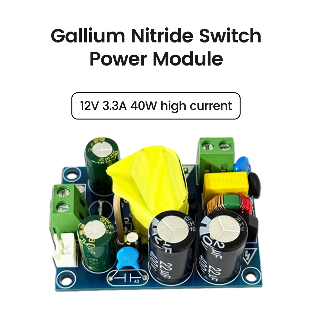 AC-DC Switch Power Module 3.3A 40W Gallium Nitride Isolation Power Board SC1933C 90-250V to 12V 50HZ-60HZ with EMI filtering
AC-DC Switch Power Module 3.3A 40W Gallium Nitride Isolation Power Board SC1933C 90-250V to 12V 50HZ-60HZ with EMI filtering