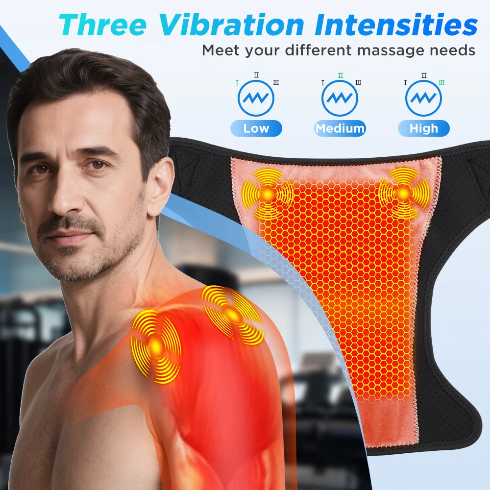 Cordless Electric Knee Shoulder Massager Timing Heating Brace Belt Adjustable Heating Vibration Detachable Wireless Control
Cordless Electric Knee Shoulder Massager Timing Heating Brace Belt Adjustable Heating Vibration Detachable Wireless Control