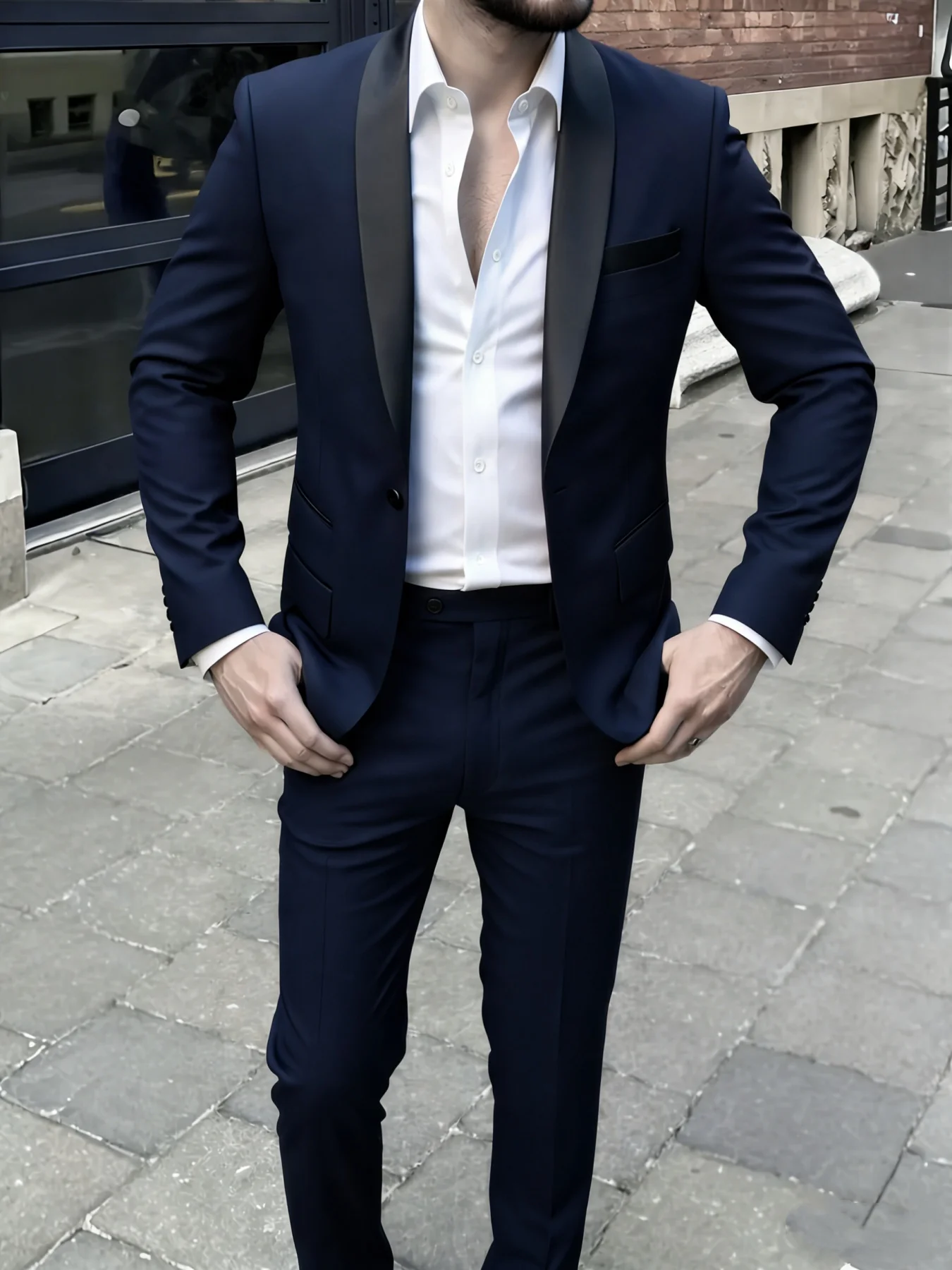 2-Piece Men's Shawl Collar Formal Suit, Premium Business Attire, Tailored Outfit for Work, Interview & Event
2-Piece Men's Shawl Collar Formal Suit, Premium Business Attire, Tailored Outfit for Work, Interview & Event