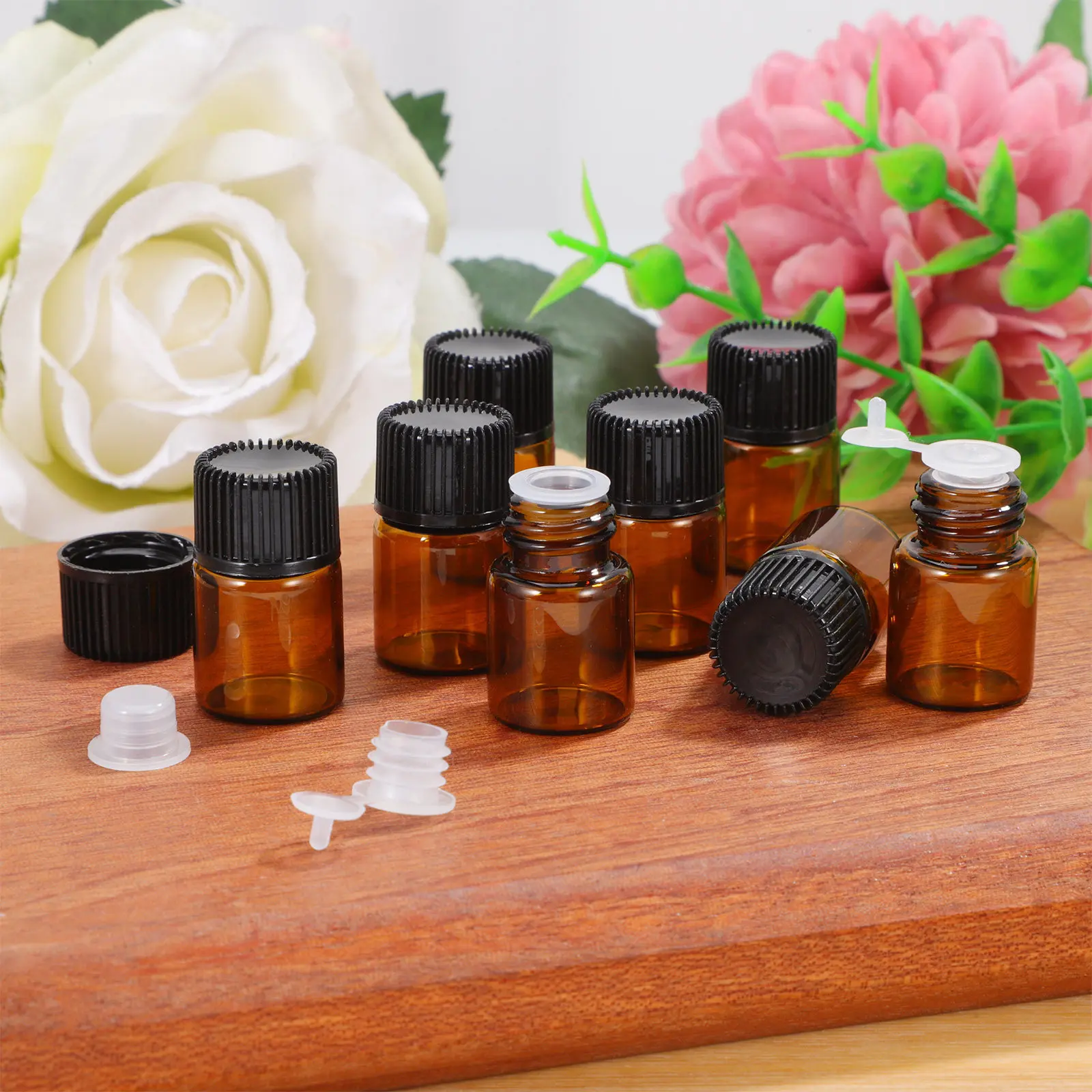 12Pcs 2Ml Mini Amber Glass Vial Bottles Small Portable Essential Oil Bottles for Perfume Chemistry Liquids Black Lid
12Pcs 2Ml Mini Amber Glass Vial Bottles Small Portable Essential Oil Bottles for Perfume Chemistry Liquids Black Lid