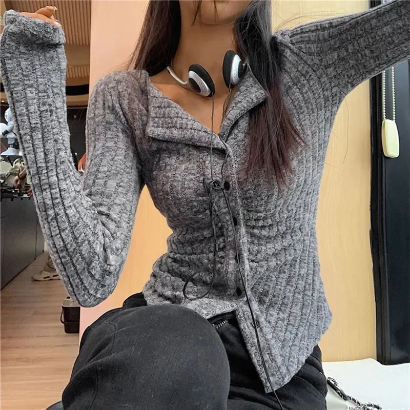 Y2k Knitted Cardigan Women Collar Sweater Coat Vintage Long Sleeve Single Breasted Top Autumn Fashion Girls Knitwear Jumper
Y2k Knitted Cardigan Women Collar Sweater Coat Vintage Long Sleeve Single Breasted Top Autumn Fashion Girls Knitwear Jumper