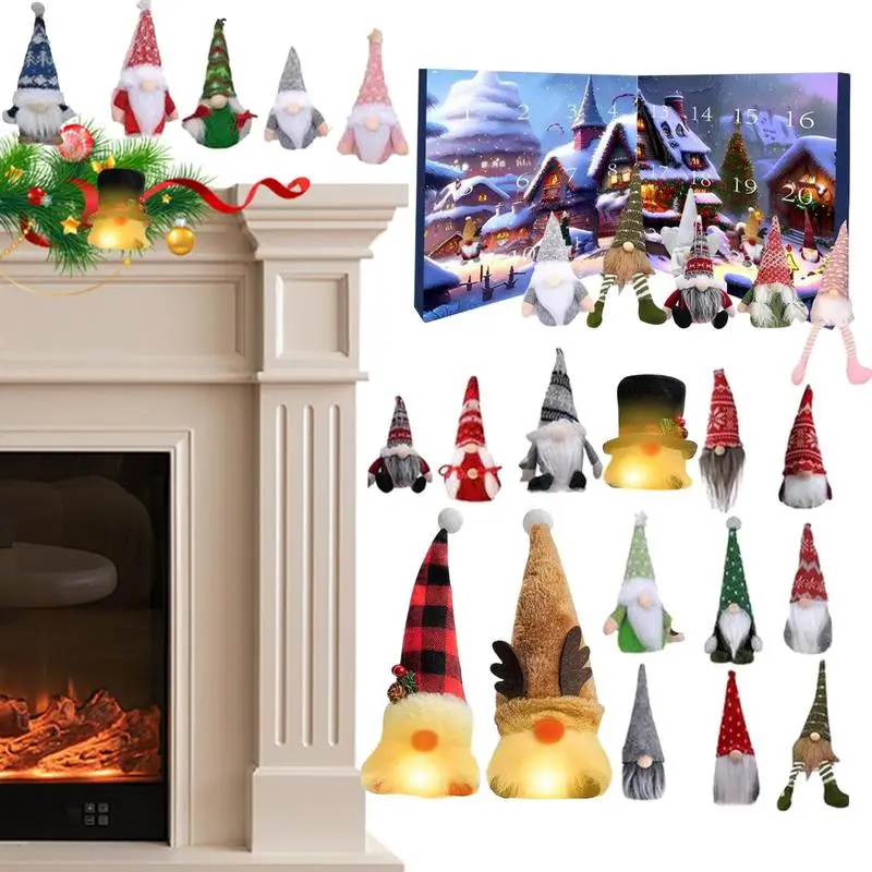 Light Up Christmas Gnomes Plush Doll 24 Days Advent Calendar Ornaments Glow Swedish Hat Leprechaun Dwarf Gift Home Table Decor
Light Up Christmas Gnomes Plush Doll 24 Days Advent Calendar Ornaments Glow Swedish Hat Leprechaun Dwarf Gift Home Table Decor