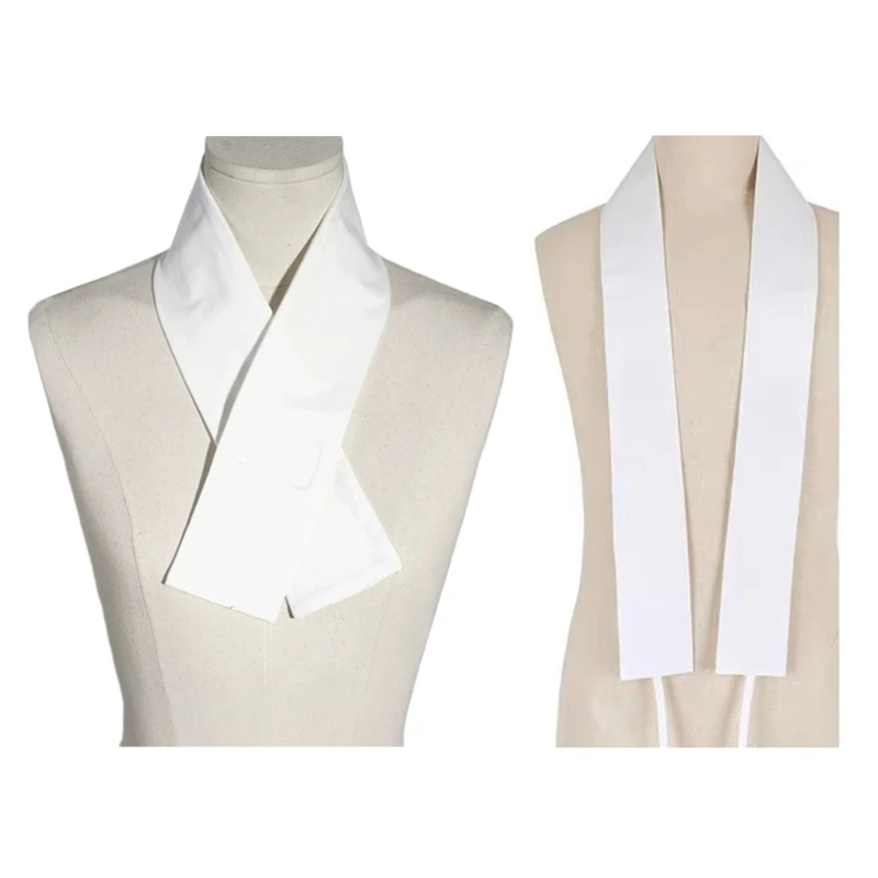Unisex Chinese Style White Detachable False Collar Sash Neckline for Ancient Costume Dresses Crisscross Skinny Long Scarf Belt
Unisex Chinese Style White Detachable False Collar Sash Neckline for Ancient Costume Dresses Crisscross Skinny Long Scarf Belt