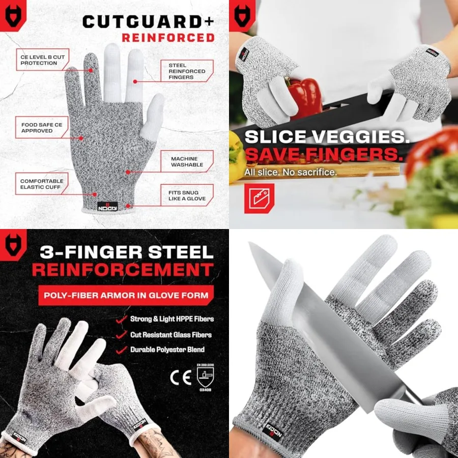 Cut Resistant Work Gloves for Women and Men, with Reinforced Fingers; Comfortable, 00 Food Grade Kitchen Cooking Hand Protectio
Cut Resistant Work Gloves for Women and Men, with Reinforced Fingers; Comfortable, 00 Food Grade Kitchen Cooking Hand Protectio