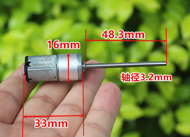 Micro 16mm Full Metal Gearbox Gear Motor 48mm Long Shaft Reduction Geared Motor DC 3V 3.7V 300RPM Slow Speed DIY Toy Model
Micro 16mm Full Metal Gearbox Gear Motor 48mm Long Shaft Reduction Geared Motor DC 3V 3.7V 300RPM Slow Speed DIY Toy Model