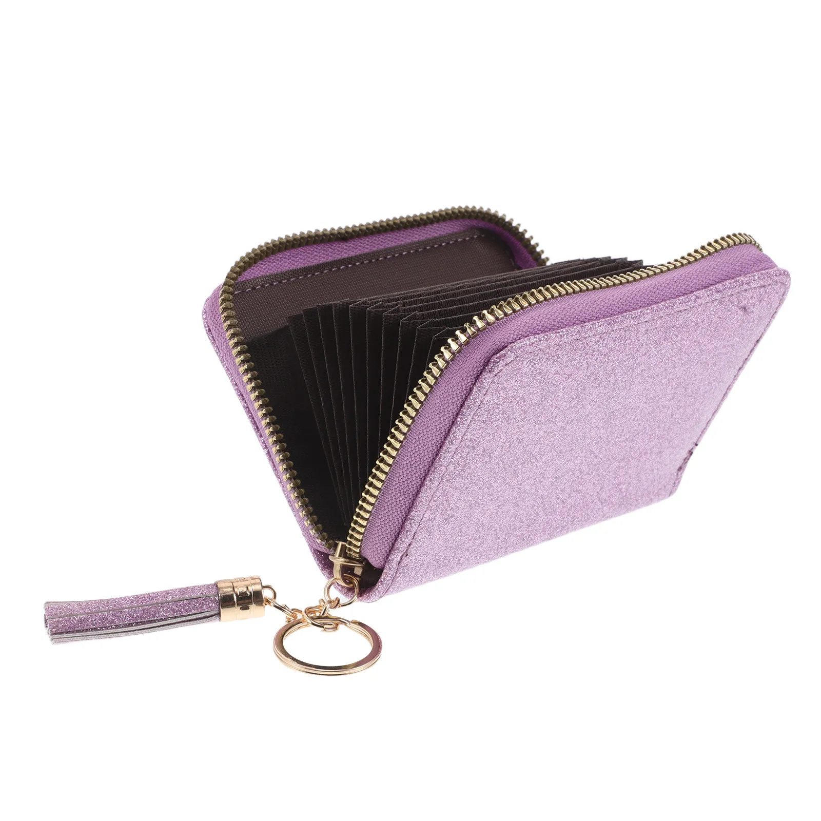 Женский кошелек-аккордеон для карт, большой вместимости, из блестящей искусственной кожи, с молнией и кисточками, компактный кошелек для монет на каждый день
Женский кошелек-аккордеон для карт, большой вместимости, из блестящей искусственной кожи, с молнией и кисточками, компактный кошелек для монет на каждый день