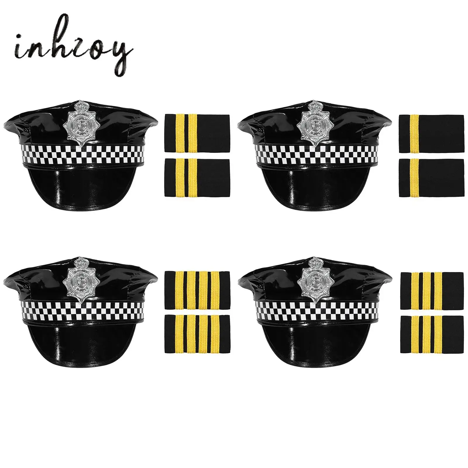 1Pc Adult Unisex Halloween Police Hat Props Badge Adjustable Cop Hat with Pilot Uniform Epaulets Cosplay Costumes Accessory
1Pc Adult Unisex Halloween Police Hat Props Badge Adjustable Cop Hat with Pilot Uniform Epaulets Cosplay Costumes Accessory