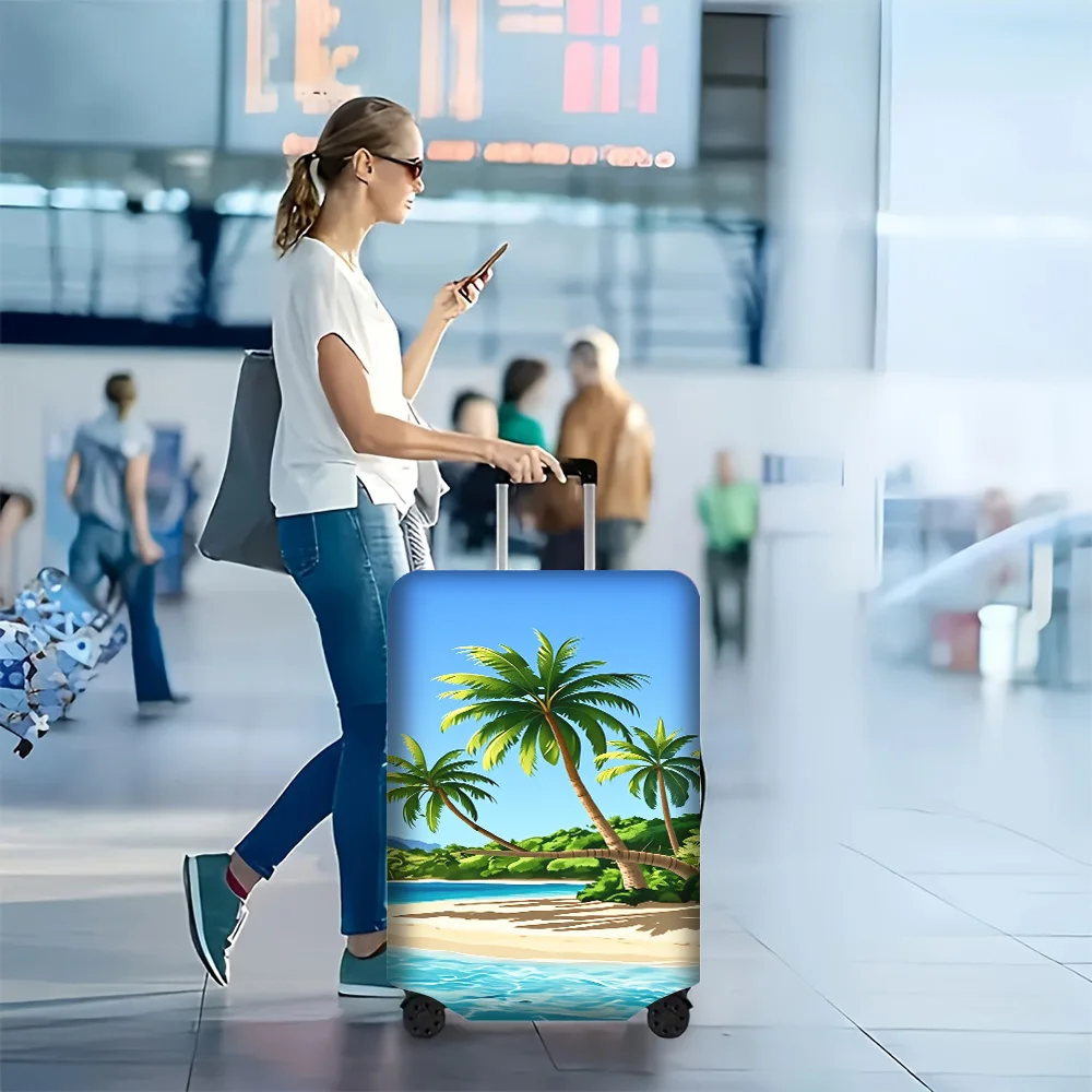 1-Piece Tropical Beach Scene luggage cover for luggage sizes 18 – 32 inches; dustproof and resilient travel accessory with vi
1-Piece Tropical Beach Scene luggage cover for luggage sizes 18 – 32 inches; dustproof and resilient travel accessory with vi