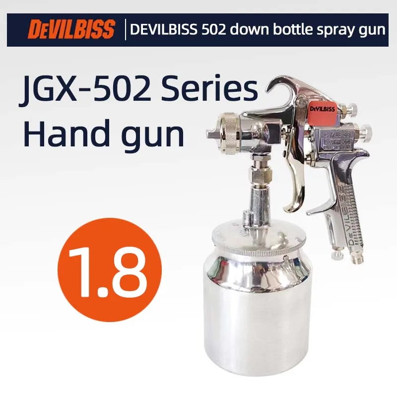 Car Paint Spray Gun 502 Upper Can 1.4mm Nozzle Lower Can 1.8mm Nozzle High Atomization Paint-saving Paint Spraying
Car Paint Spray Gun 502 Upper Can 1.4mm Nozzle Lower Can 1.8mm Nozzle High Atomization Paint-saving Paint Spraying
