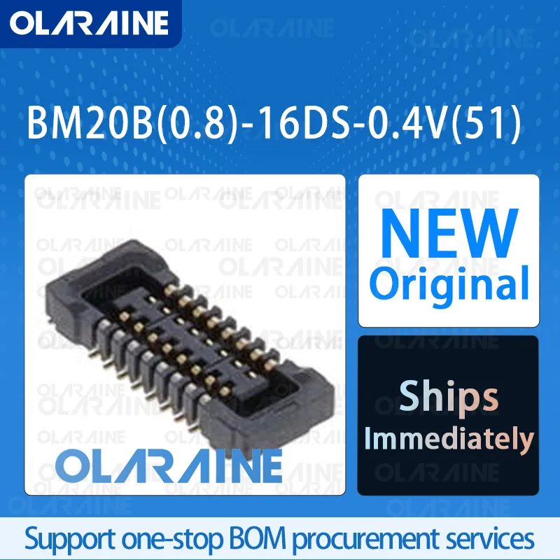 50/200/500Pcs BM20B(0.8)-16DS-0.4V(51) 100% brand new and original IC chip Mezzanine connectors 16 Position 300 mA
50/200/500Pcs BM20B(0.8)-16DS-0.4V(51) 100% brand new and original IC chip Mezzanine connectors 16 Position 300 mA