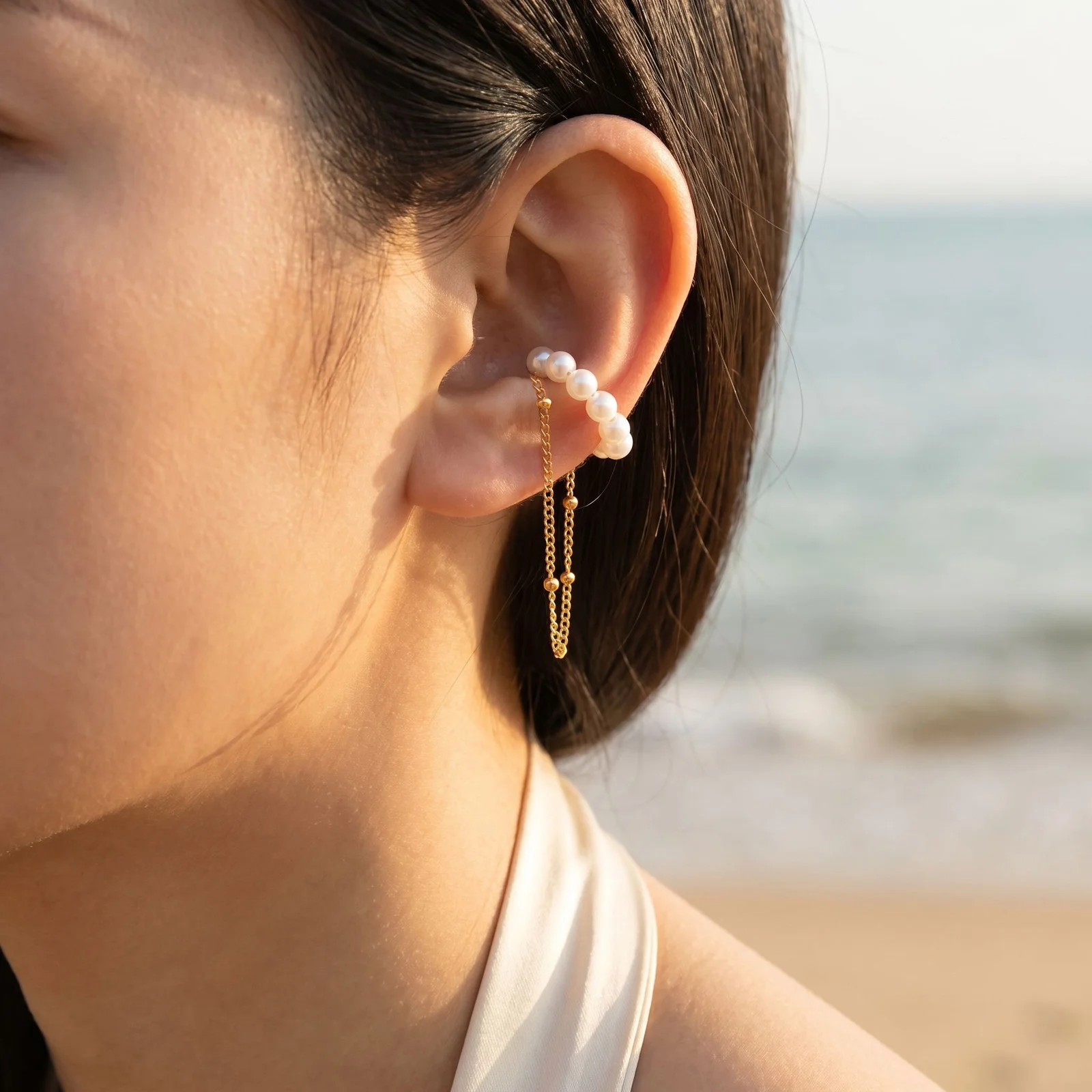 Vnox Gold Color Imitation Pearl Spacer Ear Clip Earrings for Women Long Tassel Ear Cuff Non-Piercing Earrings Vacation Jewelry
Vnox Gold Color Imitation Pearl Spacer Ear Clip Earrings for Women Long Tassel Ear Cuff Non-Piercing Earrings Vacation Jewelry