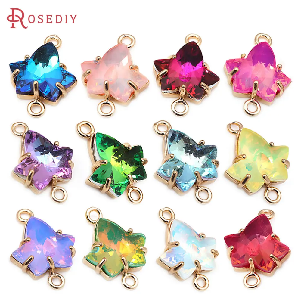 18K Gold Color Brass and Glass Maple Leaf Charms Pendants High Quality Diy Necklace Earrings Jewelry Making Accessories
18K Gold Color Brass and Glass Maple Leaf Charms Pendants High Quality Diy Necklace Earrings Jewelry Making Accessories