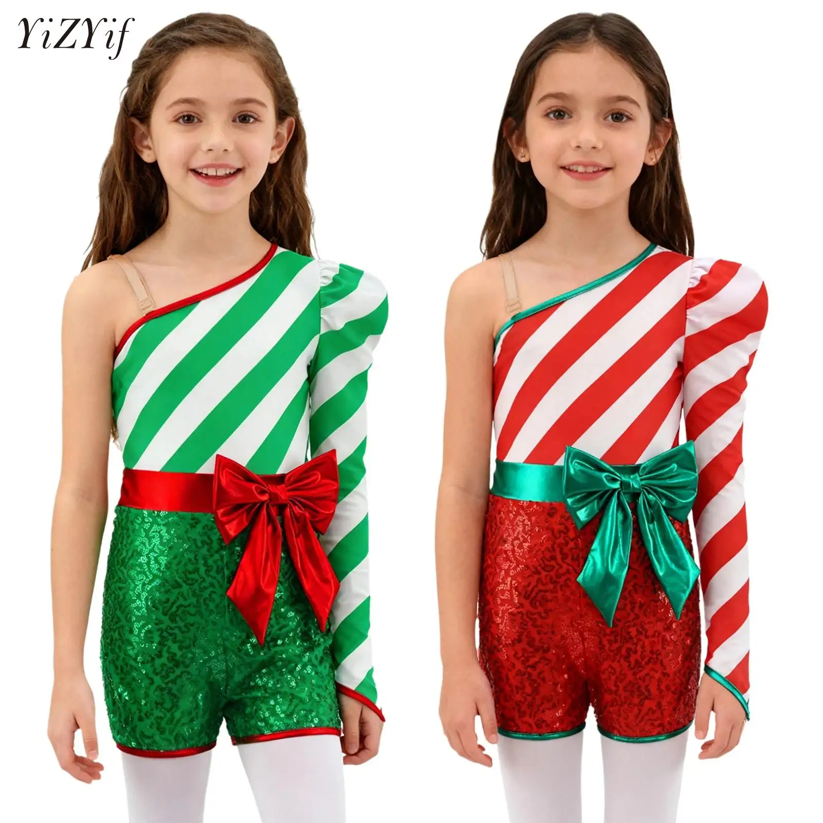 Xmas New Year Party Dancewear for Teens Girls Candy Cane Cosplay Striped Big Bow Latin Jazz Shorty Unitard Performance Costume
Xmas New Year Party Dancewear for Teens Girls Candy Cane Cosplay Striped Big Bow Latin Jazz Shorty Unitard Performance Costume