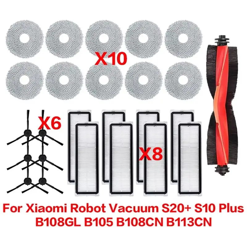 Новые запчасти для робота-пылесоса Xiaomi: фильтр, основная и боковые щетки, насадка для влажной уборки (моп) для моделей S20+ / S10 Plus / B108GL / B105 / B108CN / B113CN
Новые запчасти для робота-пылесоса Xiaomi: фильтр, основная и боковые щетки, насадка для влажной уборки (моп) для моделей S20+ / S10 Plus / B108GL / B105 / B108CN / B113CN