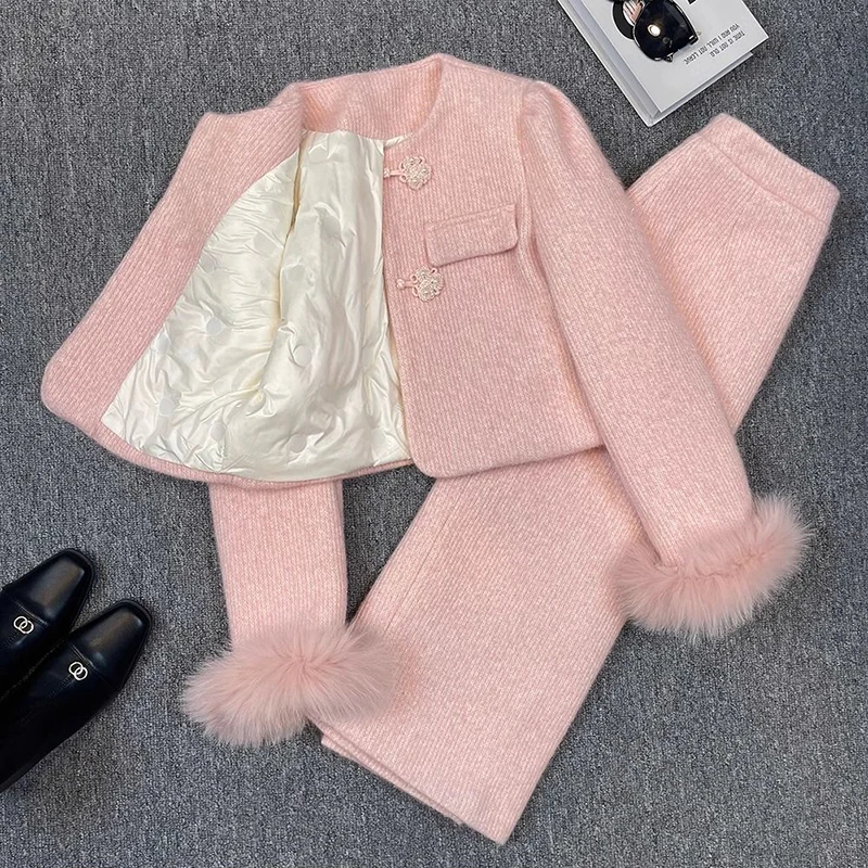 Spring New Fur Two Piece skirt Set Winter Warm Woolen Coat Jacket With High Waist Long Skirt Dresses Women
Spring New Fur Two Piece skirt Set Winter Warm Woolen Coat Jacket With High Waist Long Skirt Dresses Women