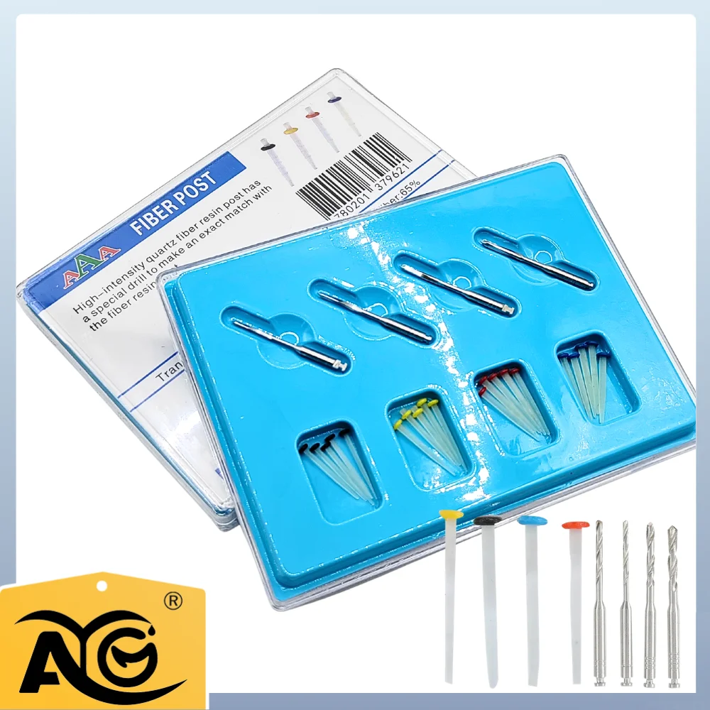 AG Complete Dental Quartz Fiber Post Kit 20 Posts 4 Drills Screw Straight Type for High Esthetic Root Canal Restoration
AG Complete Dental Quartz Fiber Post Kit 20 Posts 4 Drills Screw Straight Type for High Esthetic Root Canal Restoration