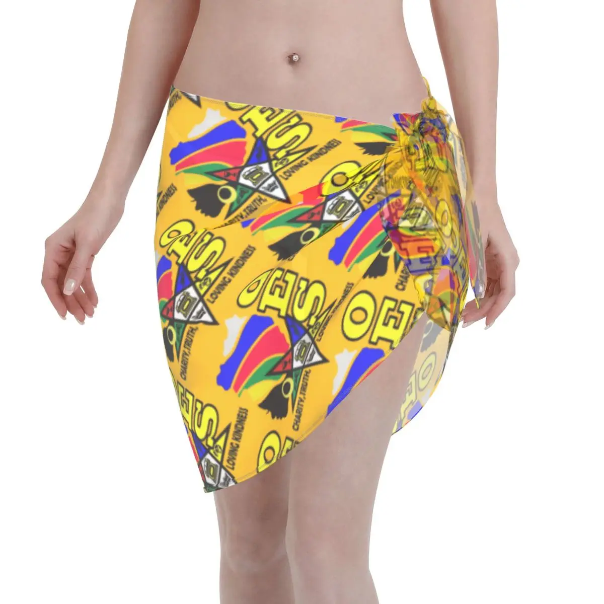 Custom Cool Eastern Star Casual Beach Dress Decorate OES Women Short Sarongs Beach Wrap For Swimwear
Custom Cool Eastern Star Casual Beach Dress Decorate OES Women Short Sarongs Beach Wrap For Swimwear