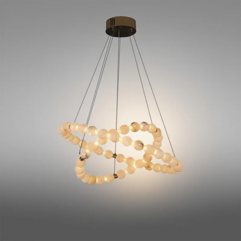 French Light Luxury Stainless Steel Marble Chandeliers Round Gold Lustre Design Living Room Lobby Decorative Lamp Dimmable
French Light Luxury Stainless Steel Marble Chandeliers Round Gold Lustre Design Living Room Lobby Decorative Lamp Dimmable