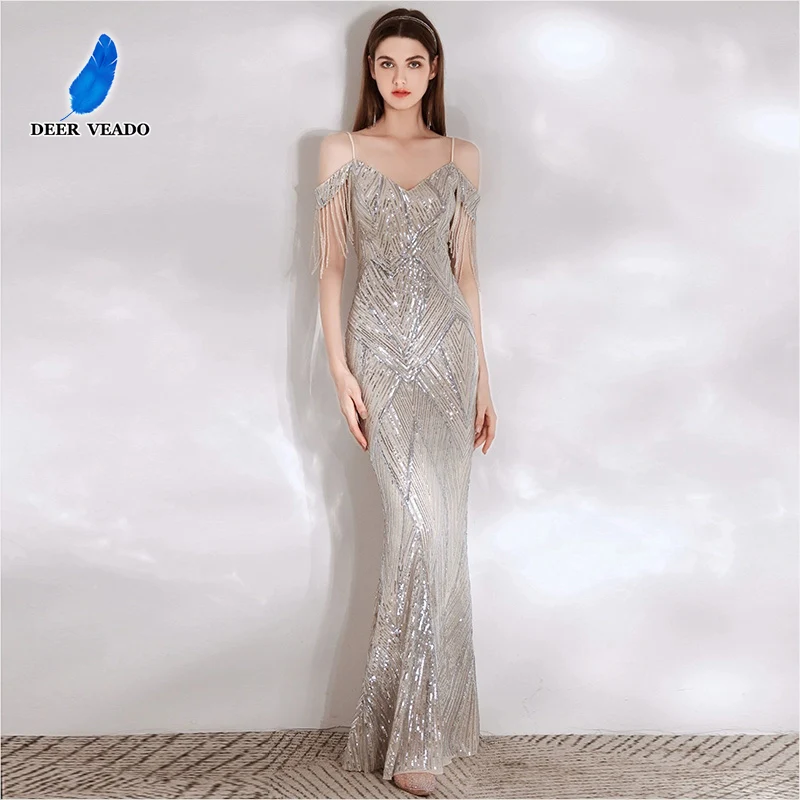 DEERVEADO Русалка Вечерние платья с v-образным вырезом Женские элегантные платья с открытыми плечами и блестками для выпускного вечера Платье макси с бисером Вечерние платья Длинные
DEERVEADO Русалка Вечерние платья с v-образным вырезом Женские элегантные платья с открытыми плечами и блестками для выпускного вечера Платье макси с бисером Вечерние платья Длинные