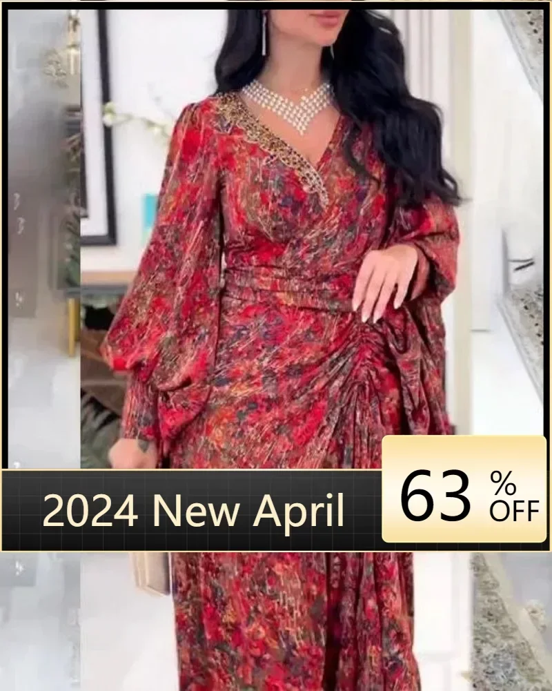 Summer African Print Dresses for Women Elegant African Lantern Sleeve V-neck Polyester Party Casaul Maxi Dress African Dress
Summer African Print Dresses for Women Elegant African Lantern Sleeve V-neck Polyester Party Casaul Maxi Dress African Dress