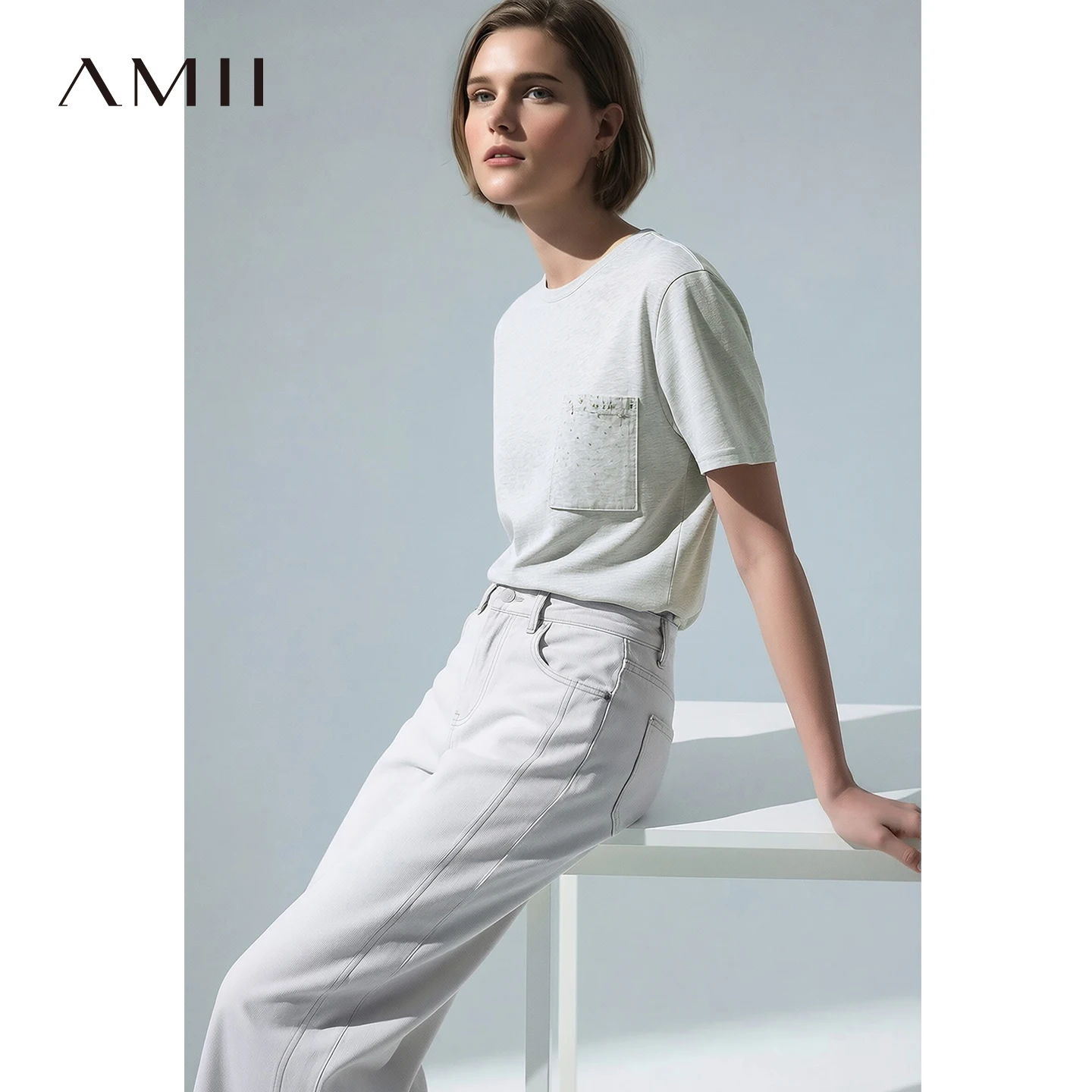 Amii Women's T-Shirt 2026 Summer New O-Neck Cotton Short Sleeve Rhinestone Studded Pocket Tee Loose Simple Casual Top 12612039
Amii Women's T-Shirt 2026 Summer New O-Neck Cotton Short Sleeve Rhinestone Studded Pocket Tee Loose Simple Casual Top 12612039