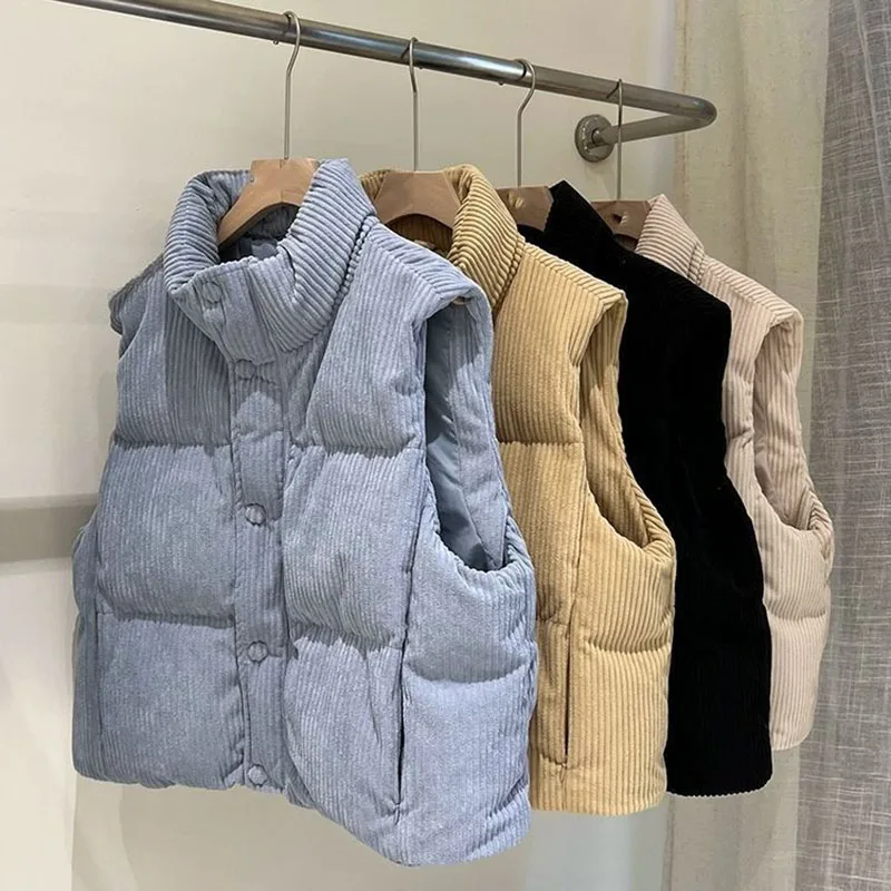 Women's New Corduroy Cotton Vest Autumn Winter New Stand-Up Collar Loose Fashion Vest Single-Breasted Women's Cotton Vest Jacket
Women's New Corduroy Cotton Vest Autumn Winter New Stand-Up Collar Loose Fashion Vest Single-Breasted Women's Cotton Vest Jacket