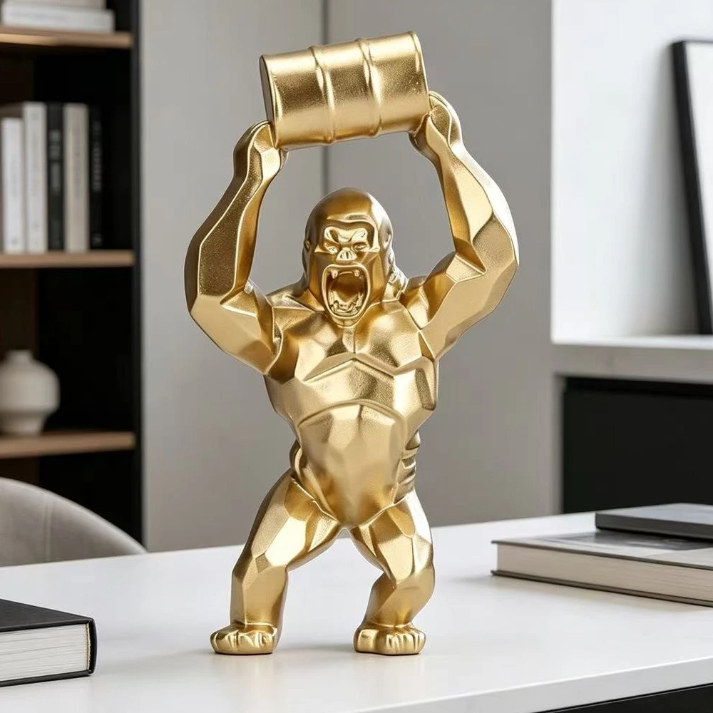 28CM Animal Monkey Sculpture Resin Ornaments Art Gorilla Statue Home Living Room Office DesktopGym Decoration Crafts Figurines
28CM Animal Monkey Sculpture Resin Ornaments Art Gorilla Statue Home Living Room Office DesktopGym Decoration Crafts Figurines