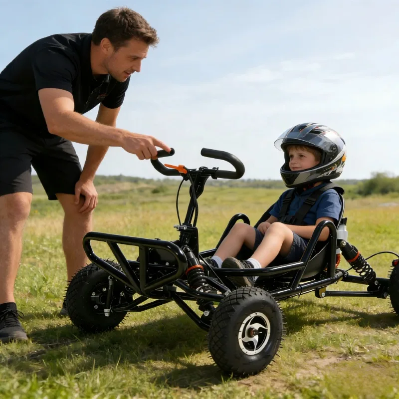 Safe Small Wheel Go Kart with Protective Bumper Kids Off-Road Racing Adventure Toy
Safe Small Wheel Go Kart with Protective Bumper Kids Off-Road Racing Adventure Toy